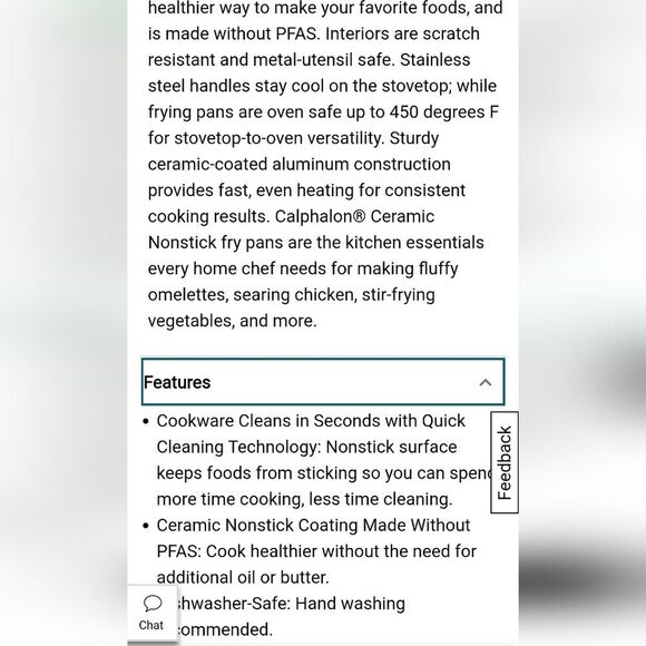 Calphalon Ceramic Non-Stick 8 & 10" Fry Pan Set- Silver Ash - Picture 8 of 13